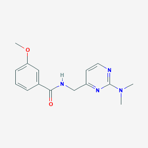 molecular formula C15H18N4O2 B2652408 N-((2-(二甲氨基)嘧啶-4-基)甲基)-3-甲氧基苯甲酰胺 CAS No. 1797292-88-6