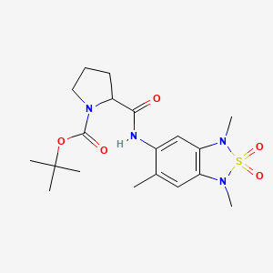Tert-butyl 2-((1,3,6-trimethyl-2,2-dioxido-1,3-dihydrobenzo[c][1,2,5]thiadiazol-5-yl)carbamoyl)pyrrolidine-1-carboxylate