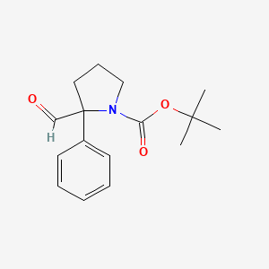 molecular formula C16H21NO3 B2652413 tert-Butyl 2-formyl-2-phenylpyrrolidine-1-carboxylate CAS No. 2174008-19-4