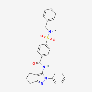 4-(N-benzyl-N-methylsulfamoyl)-N-(2-phenyl-2,4,5,6-tetrahydrocyclopenta[c]pyrazol-3-yl)benzamide
