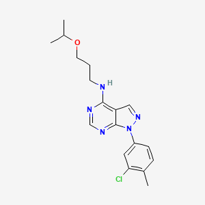 molecular formula C18H22ClN5O B2652427 1-(3-氯-4-甲基苯基)-N-(3-异丙氧基丙基)-1H-吡唑并[3,4-d]嘧啶-4-胺 CAS No. 890891-18-6