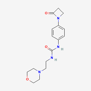 molecular formula C16H22N4O3 B2652429 3-[2-(Morpholin-4-yl)ethyl]-1-[4-(2-oxoazetidin-1-yl)phenyl]urea CAS No. 1808907-26-7