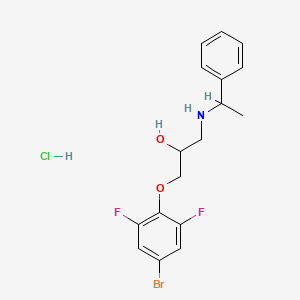 1-(4-Bromo-2,6-difluorophenoxy)-3-((1-phenylethyl)amino)propan-2-ol hydrochloride