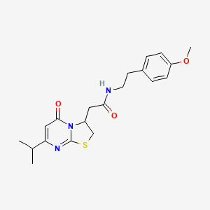 molecular formula C20H25N3O3S B2652444 2-(7-异丙基-5-氧代-3,5-二氢-2H-噻唑并[3,2-a]嘧啶-3-基)-N-(4-甲氧基苯乙基)乙酰胺 CAS No. 953257-61-9