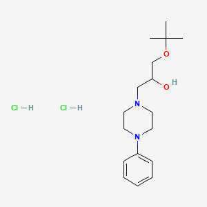 molecular formula C17H30Cl2N2O2 B2652454 1-(Tert-butoxy)-3-(4-phenylpiperazin-1-yl)propan-2-ol dihydrochloride CAS No. 1185563-57-8