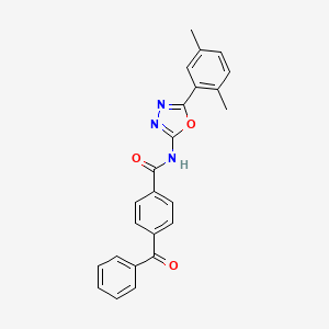 molecular formula C24H19N3O3 B2652460 4-benzoyl-N-[5-(2,5-dimethylphenyl)-1,3,4-oxadiazol-2-yl]benzamide CAS No. 891117-90-1