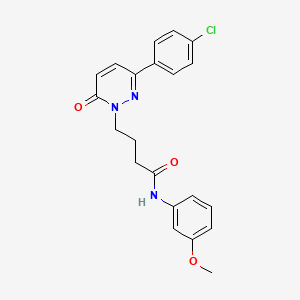 molecular formula C21H20ClN3O3 B2652477 4-(3-(4-chlorophenyl)-6-oxopyridazin-1(6H)-yl)-N-(3-methoxyphenyl)butanamide CAS No. 946320-81-6
