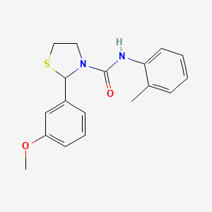 2-(3-methoxyphenyl)-N-(o-tolyl)thiazolidine-3-carboxamide