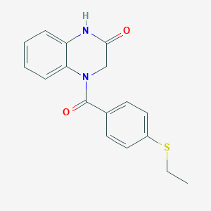 4-(4-(ethylthio)benzoyl)-3,4-dihydroquinoxalin-2(1H)-one