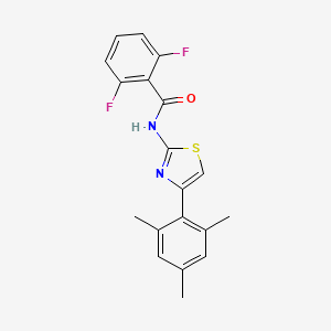 molecular formula C19H16F2N2OS B2652498 2,6-difluoro-N-[4-(2,4,6-trimethylphenyl)-1,3-thiazol-2-yl]benzamide CAS No. 476277-48-2