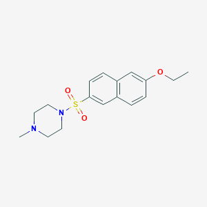 molecular formula C17H22N2O3S B2652504 1-((6-Ethoxynaphthalen-2-yl)sulfonyl)-4-methylpiperazine CAS No. 364339-79-7