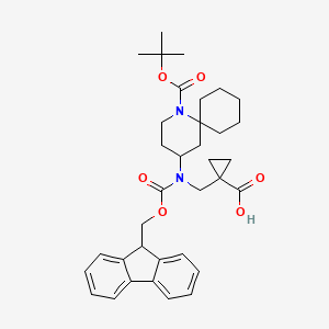 1-[[9H-Fluoren-9-ylmethoxycarbonyl-[1-[(2-methylpropan-2-yl)oxycarbonyl]-1-azaspiro[5.5]undecan-4-yl]amino]methyl]cyclopropane-1-carboxylic acid