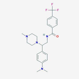 molecular formula C23H29F3N4O B2652514 N-(2-(4-(二甲氨基)苯基)-2-(4-甲基哌嗪-1-基)乙基)-4-(三氟甲基)苯甲酰胺 CAS No. 946218-40-2