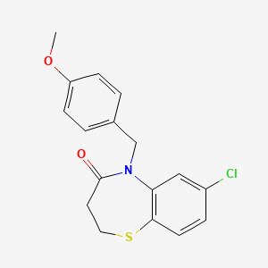 7-chloro-5-(4-methoxybenzyl)-2,3-dihydro-1,5-benzothiazepin-4(5H)-one