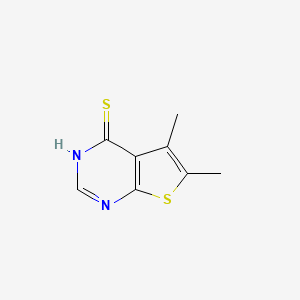 molecular formula C8H8N2S2 B2652517 5,6-二甲基噻吩并[2,3-d]嘧啶-4-硫醇 CAS No. 307512-33-0