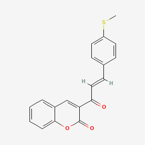 molecular formula C19H14O3S B2652519 3-[(E)-3-(4-methylsulfanylphenyl)prop-2-enoyl]chromen-2-one CAS No. 690213-78-6