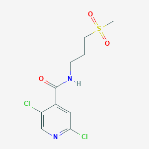 molecular formula C10H12Cl2N2O3S B2652520 2,5-dichloro-N-(3-methanesulfonylpropyl)pyridine-4-carboxamide CAS No. 1770389-71-3