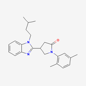 1-(2,5-dimethylphenyl)-4-(1-isopentyl-1H-benzo[d]imidazol-2-yl)pyrrolidin-2-one