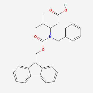molecular formula C28H29NO4 B2652522 3-[benzyl({[(9H-fluoren-9-yl)methoxy]carbonyl})amino]-4-methylpentanoic acid CAS No. 2094863-00-8