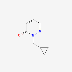molecular formula C8H10N2O B2652525 2-(Cyclopropylmethyl)-2,3-dihydropyridazin-3-one CAS No. 1872681-15-6