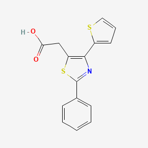 2-[2-Phenyl-4-(thiophen-2-yl)-1,3-thiazol-5-yl]acetic acid