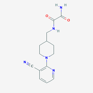 molecular formula C14H17N5O2 B2652546 N1-((1-(3-氰基吡啶-2-基)哌啶-4-基)甲基)草酰胺 CAS No. 1797047-13-2