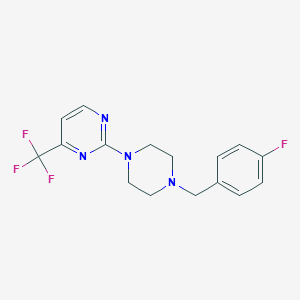 2-{4-[(4-Fluorophenyl)methyl]piperazin-1-yl}-4-(trifluoromethyl)pyrimidine