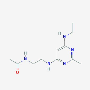 molecular formula C11H19N5O B2652553 N-(2-((6-(ethylamino)-2-methylpyrimidin-4-yl)amino)ethyl)acetamide CAS No. 1203406-86-3