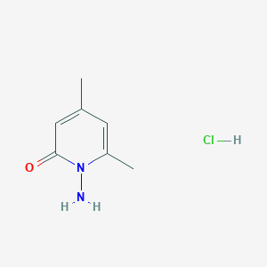 molecular formula C7H11ClN2O B2652554 1-Amino-4,6-dimethylpyridin-2(1H)-one hydrochloride CAS No. 1185005-71-3