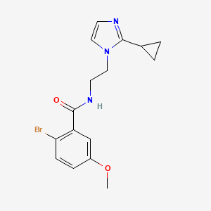 2-bromo-N-(2-(2-cyclopropyl-1H-imidazol-1-yl)ethyl)-5-methoxybenzamide