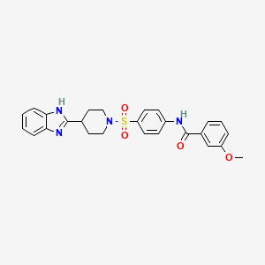 N-(4-((4-(1H-benzo[d]imidazol-2-yl)piperidin-1-yl)sulfonyl)phenyl)-3-methoxybenzamide
