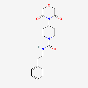 4-(3,5-dioxomorpholino)-N-phenethylpiperidine-1-carboxamide