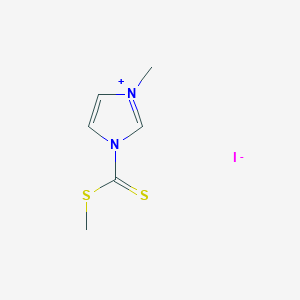 molecular formula C6H9IN2S2 B2652564 3-Methyl-1-((methylthio)carbonothioyl)-1H-imidazol-3-ium iodide CAS No. 262350-35-6