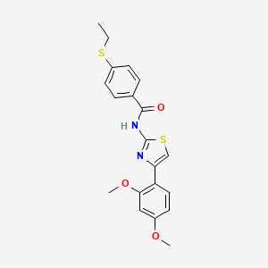 molecular formula C20H20N2O3S2 B2652565 N-(4-(2,4-dimethoxyphenyl)thiazol-2-yl)-4-(ethylthio)benzamide CAS No. 922823-54-9