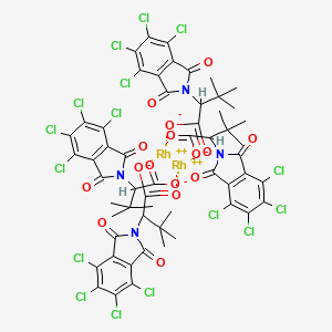 molecular formula C56H40Cl16N4O16Rh2 B2652574 Tetrakis[N-tetrachlorophthaloyl-(S)-tert-leucinato]dirhodium Bis(ethyl Acetate) Adduct CAS No. 515876-71-8