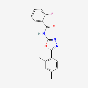 N-(5-(2,4-dimethylphenyl)-1,3,4-oxadiazol-2-yl)-2-fluorobenzamide