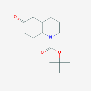molecular formula C14H23NO3 B2652583 Tert-butyl 6-oxo-decahydroquinoline-1-carboxylate CAS No. 1784226-96-5