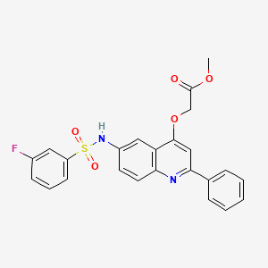 methyl 2-{[6-(3-fluorobenzenesulfonamido)-2-phenylquinolin-4-yl]oxy}acetate