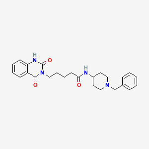 molecular formula C25H30N4O3 B2652597 N-(1-benzylpiperidin-4-yl)-5-(2,4-dioxo-1H-quinazolin-3-yl)pentanamide CAS No. 909089-37-8