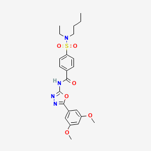 molecular formula C23H28N4O6S B2652599 4-[butyl(ethyl)sulfamoyl]-N-[5-(3,5-dimethoxyphenyl)-1,3,4-oxadiazol-2-yl]benzamide CAS No. 533870-50-7