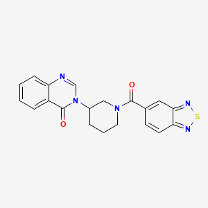 molecular formula C20H17N5O2S B2652607 3-(1-(benzo[c][1,2,5]thiadiazole-5-carbonyl)piperidin-3-yl)quinazolin-4(3H)-one CAS No. 2034534-18-2