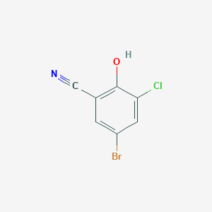 molecular formula C7H3BrClNO B2652614 5-溴-3-氯-2-羟基苯甲腈 CAS No. 1260810-06-7