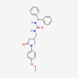 1-Benzhydryl-3-((1-(4-ethoxyphenyl)-5-oxopyrrolidin-3-yl)methyl)urea