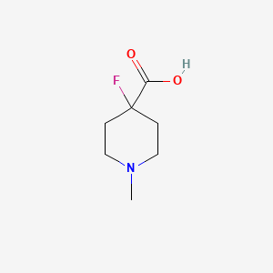 molecular formula C7H12FNO2 B2652618 4-Fluoro-1-methylpiperidine-4-carboxylic acid CAS No. 1353498-52-8