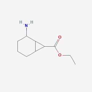molecular formula C10H17NO2 B2652621 Ethyl 2-aminobicyclo[4.1.0]heptane-7-carboxylate CAS No. 2167854-38-6