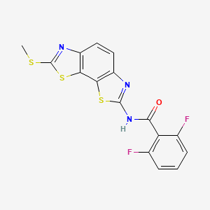 2,6-difluoro-N-(2-methylsulfanyl-[1,3]thiazolo[4,5-g][1,3]benzothiazol-7-yl)benzamide