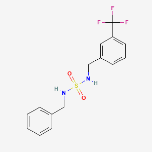 molecular formula C15H15F3N2O2S B2652623 N-苄基-N'-[3-(三氟甲基)苄基]磺酰胺 CAS No. 337924-16-0