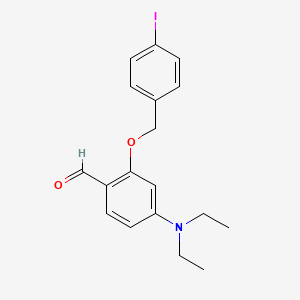 molecular formula C18H20INO2 B2652624 4-(Diethylamino)-2-[(4-iodobenzyl)oxy]benzaldehyde CAS No. 911365-99-6