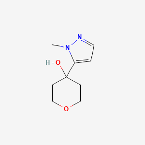molecular formula C9H14N2O2 B2652637 4-(1-methyl-1H-pyrazol-5-yl)oxan-4-ol CAS No. 1341353-18-1