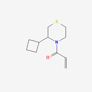 molecular formula C11H17NOS B2652638 1-(3-Cyclobutylthiomorpholin-4-yl)prop-2-en-1-one CAS No. 2249338-24-5